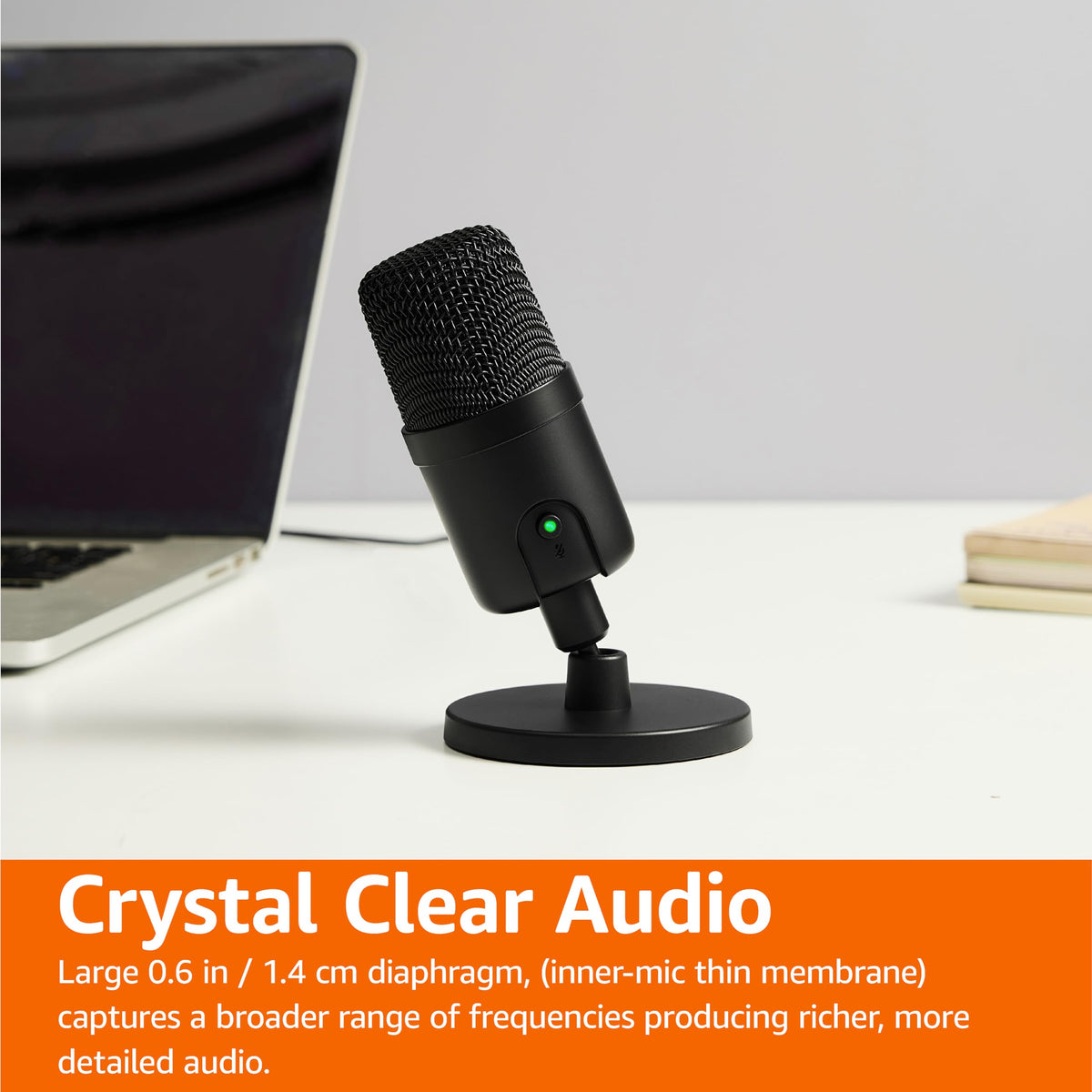 USB Condenser Microphone with Adjustable Stand, Black G52649