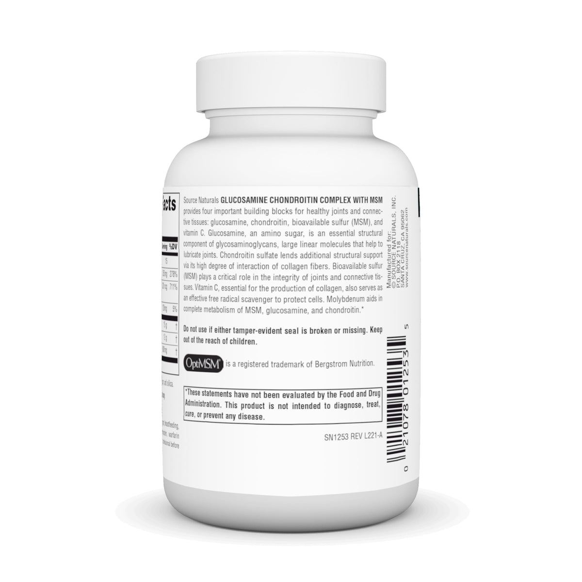 Glucosamine Chondroitin Complex with MSM, 60 Tablets F985