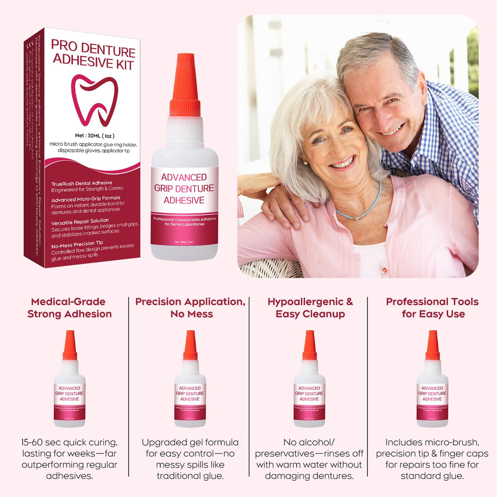 Fast-Setting Denture Repair Glue 1oz X34558
