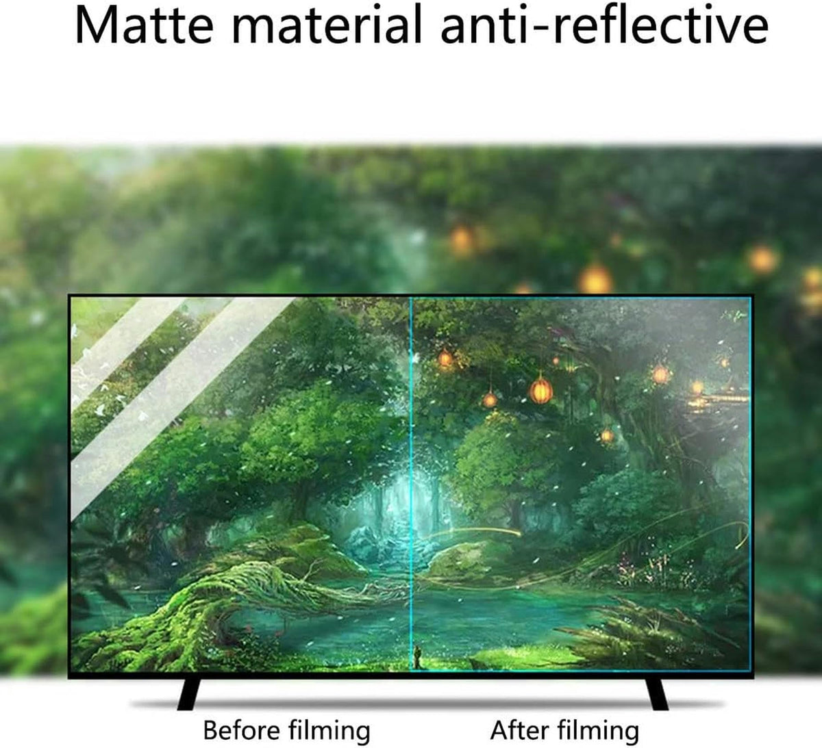 Matte Anti-Glare TV Screen Protector, 32-75 Inch Anti Blue Light Film U2597