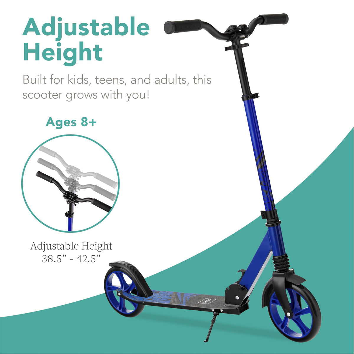 Foldable Large Wheel Kick Scooter with Suspension I394