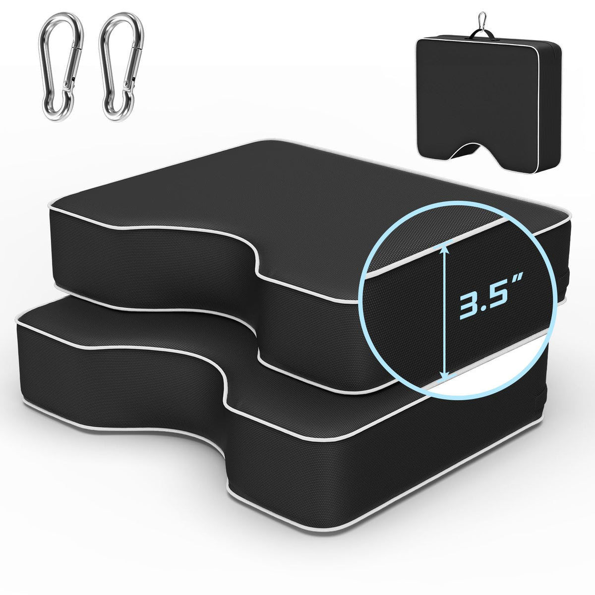 Waterproof Extra Thick 3.5" Portable Stadium Seat Cushions Z7351