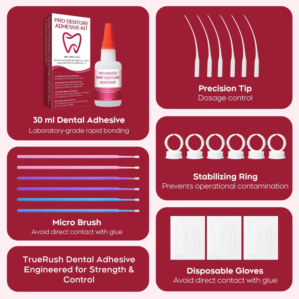 Fast-Setting Denture Repair Glue 1oz X34558