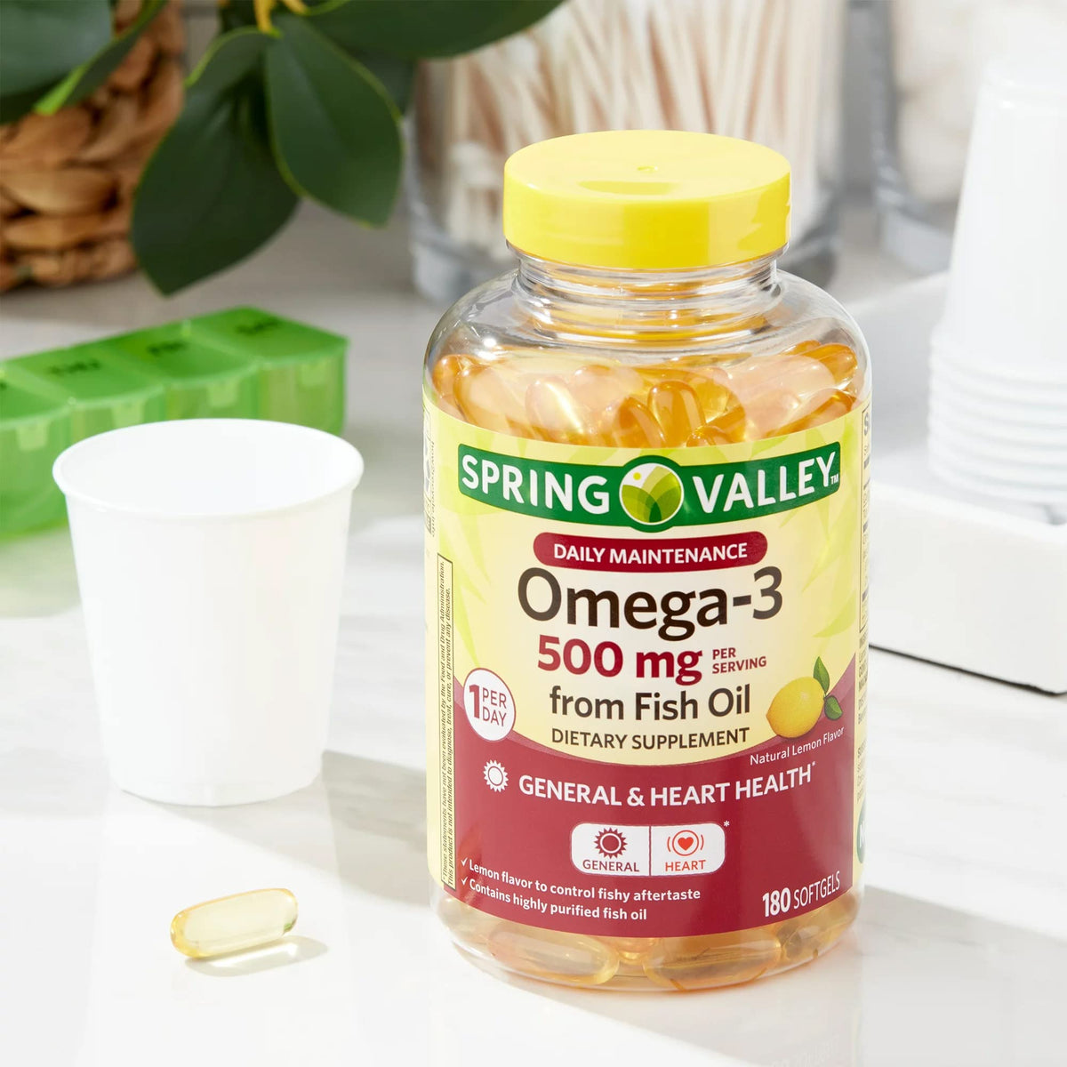 Omega-3 500 mg Fish Oil Dietary Supplements U42391