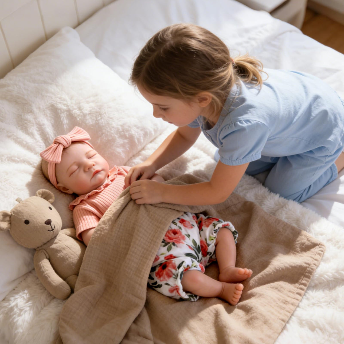 20 inch Doll Clothes Shirt and Floral Pants Set E336575