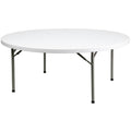 6-Foot Round Granite White Plastic Folding Table G36700