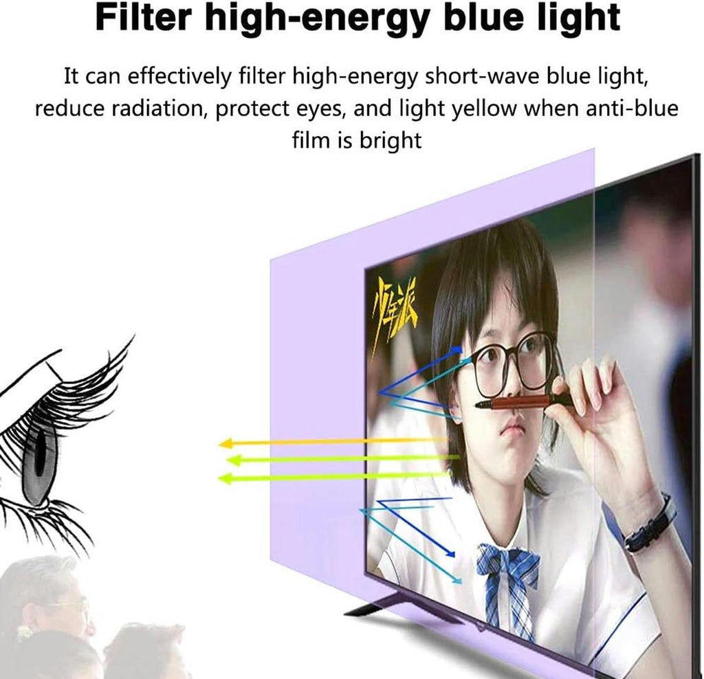 Matte Anti-Glare TV Screen Protector, 32-75 Inch Anti Blue Light Film U2597