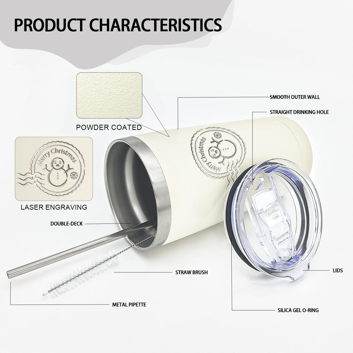 20 Pack Stainless Steel Insulated Tumbler P644