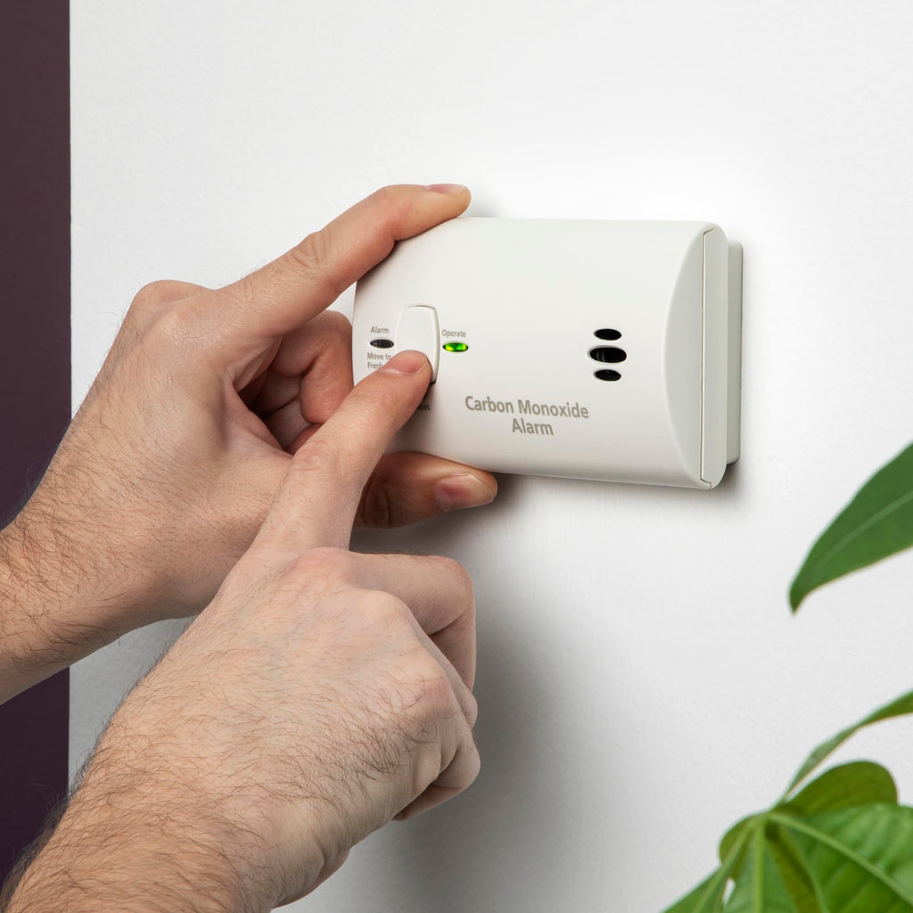 Carbon Monoxide Detector, AA Battery Powered, 85 dB Alarm, 6 Pack E290