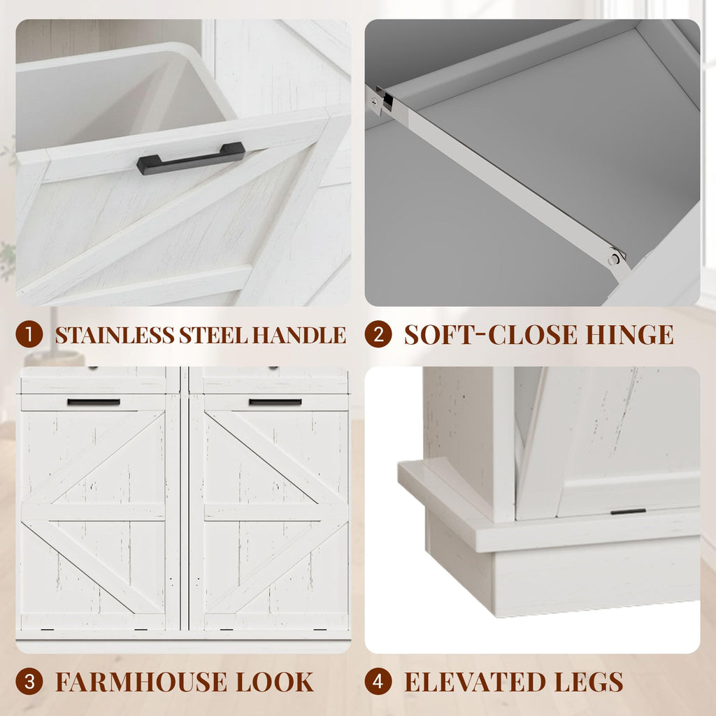 10 Gallon Double Tilt Out Trash Can Cabinet A595