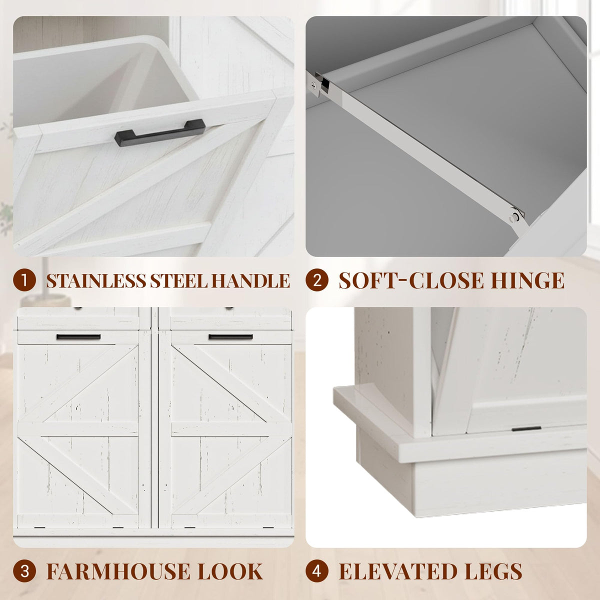 10 Gallon Double Tilt Out Trash Can Cabinet A595