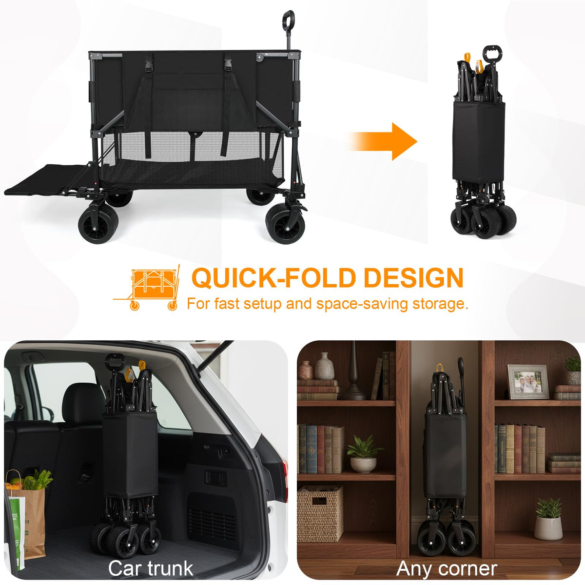 Heavy Duty Collapsible Double Decker Wagon V792783