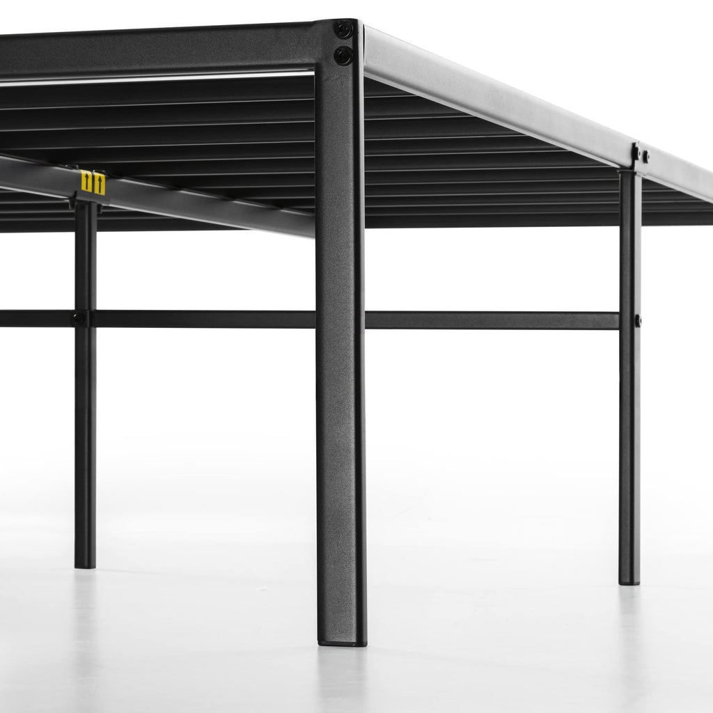 18 Inch Black Metal Platform Bed Frame U924715