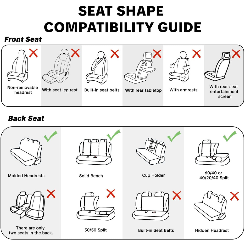 Universal Car Seat Covers Full Set 5 Seats A8012