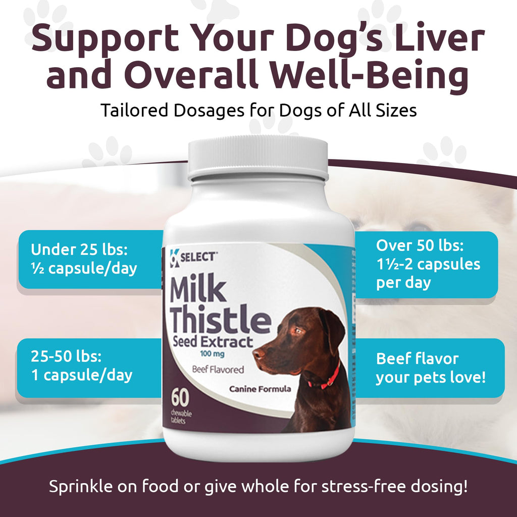 Milk Thistle Liver Support 60 Beef Chewable Tablets W653