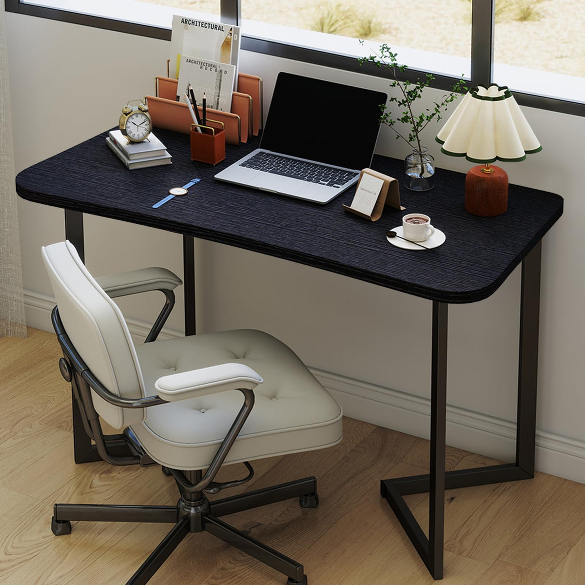 40 Inch Black Computer Desk S7928