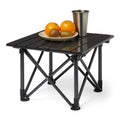 Folding Camping Table Alloy Steel Aluminum Small Black V567740