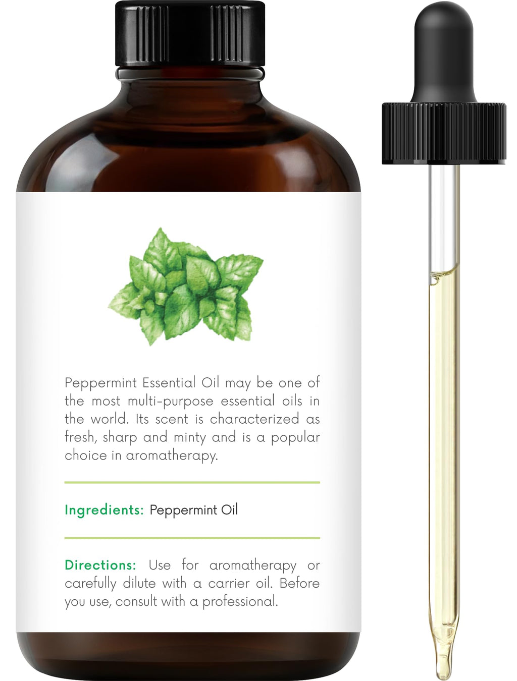 Peppermint Tea Tree Lavender Essential Oil Set 4 Fl. Oz I318