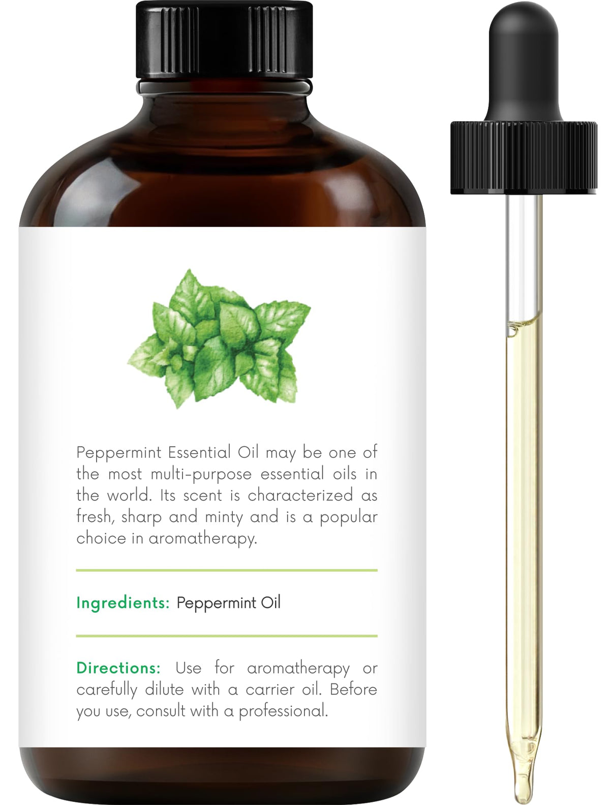 Peppermint Tea Tree Lavender Essential Oil Set 4 Fl. Oz I318