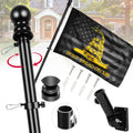 6ft Stainless Steel Spinning Flag Pole with 3x5 ft Double Sided Flag J80429