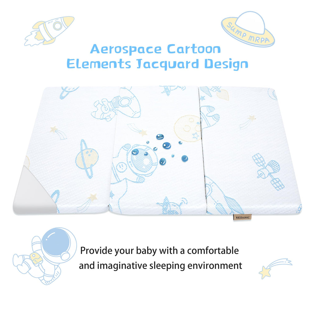 Trifold Portable Pack and Play Mattress Pad with Washable Cover X20831