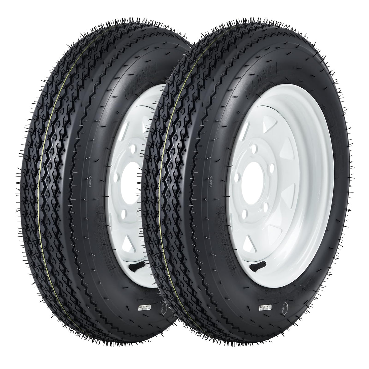 12 Trailer Tire and Wheel Assembly 5 Lug Set of 2 Q786637