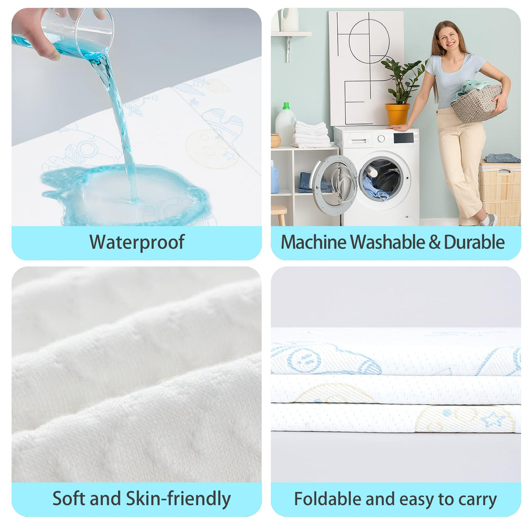 Trifold Portable Pack and Play Mattress Pad with Washable Cover X20831