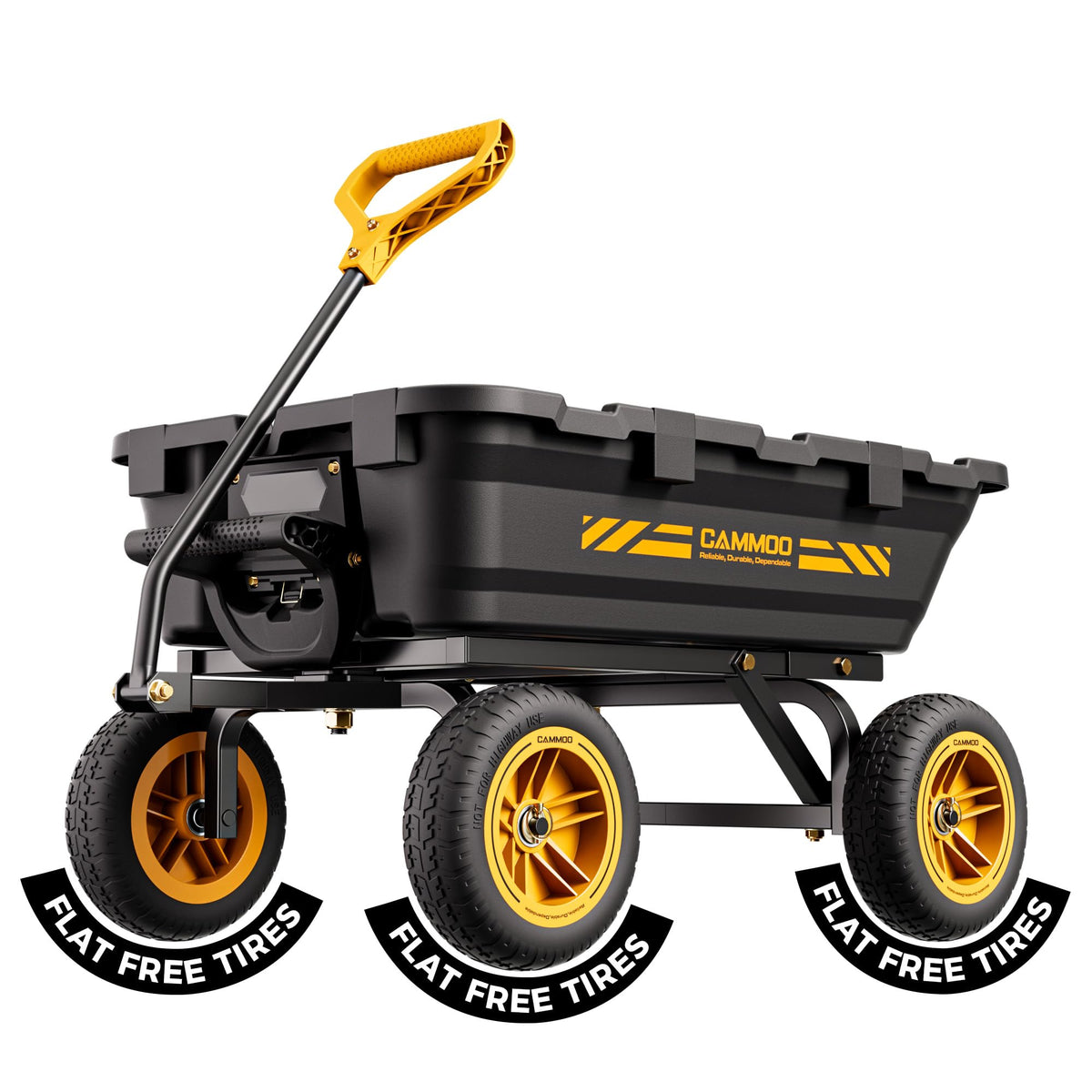 10-in No-Flat Tires Garden Dump Cart Wheelbarrow M940