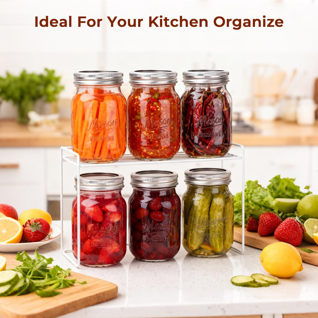 16oz 12 Pack Mason Jars with Airtight Lids U5647