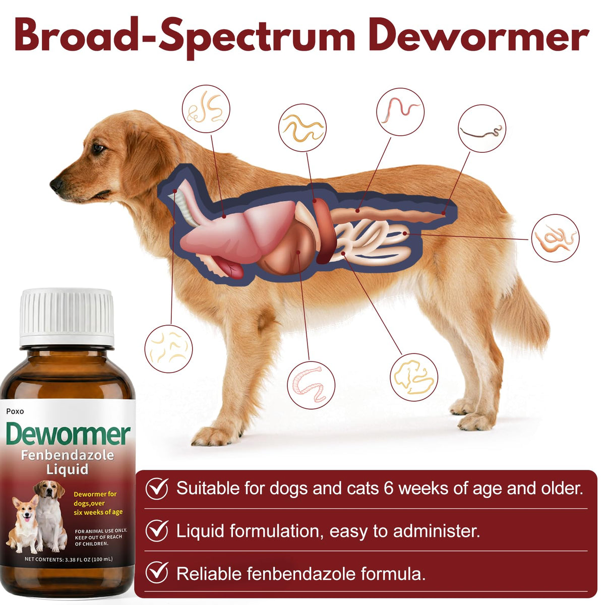 Dewormer Liquid for Dogs T309