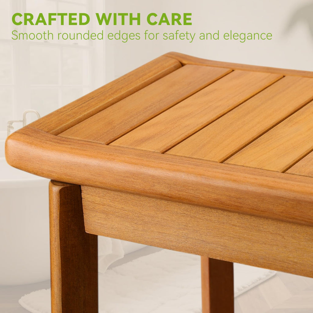 Waterproof Wooden Teak Shower Bench A135