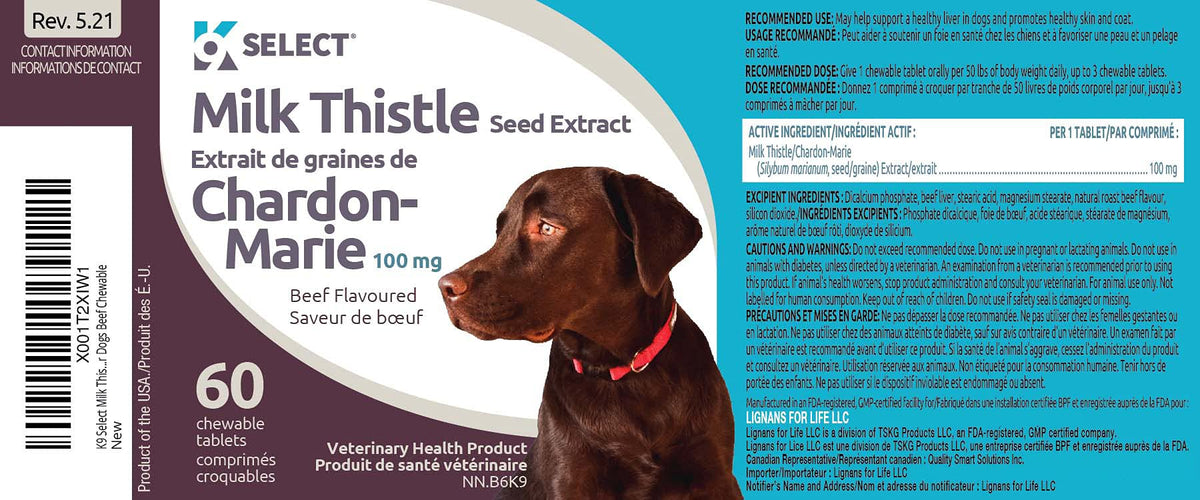 Milk Thistle Liver Support 60 Beef Chewable Tablets W653