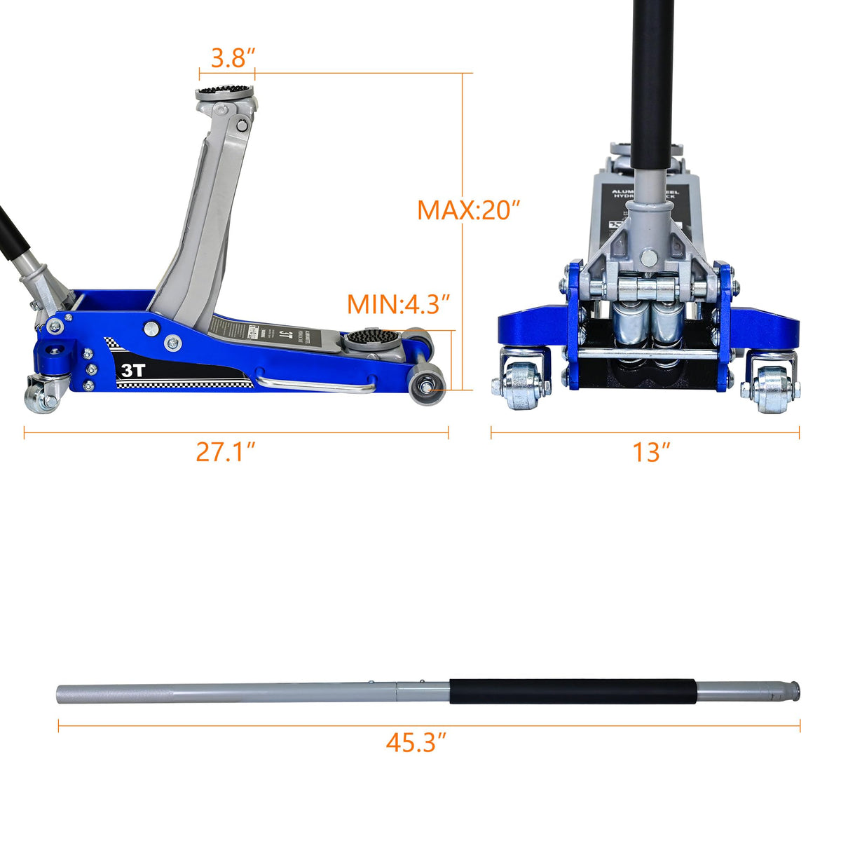 3 Ton Low Profile Hydraulic Floor Jack I793423