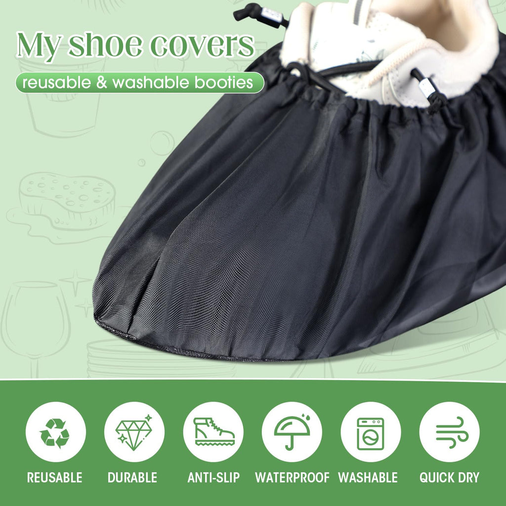 8 Pairs Reusable Waterproof Non Slip Shoe Covers X-Large W99385