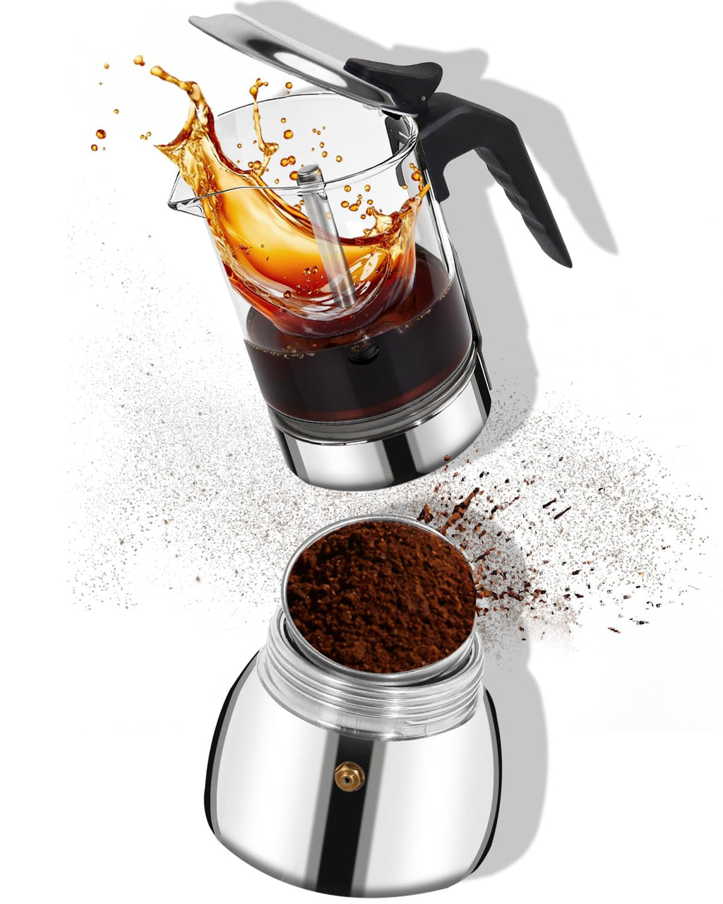9 Cup 15 oz Stovetop Espresso Moka Pot S297
