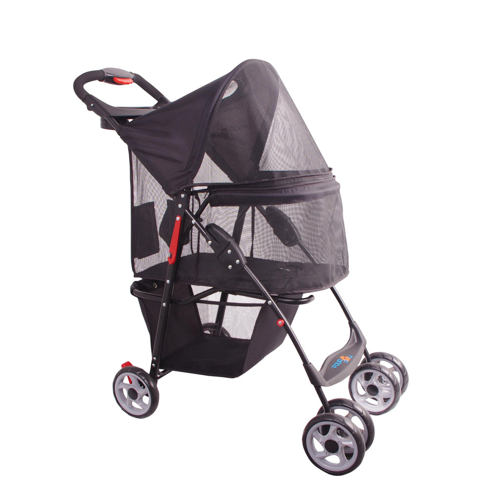 4 Wheels Pet Stroller with Storage Basket P22511
