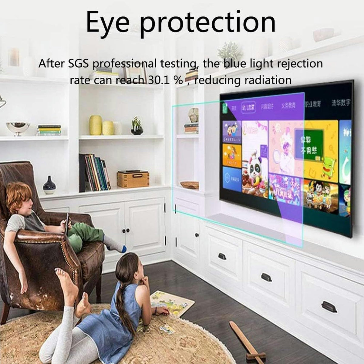 Matte Anti-Glare TV Screen Protector, 32-75 Inch Anti Blue Light Film U2597