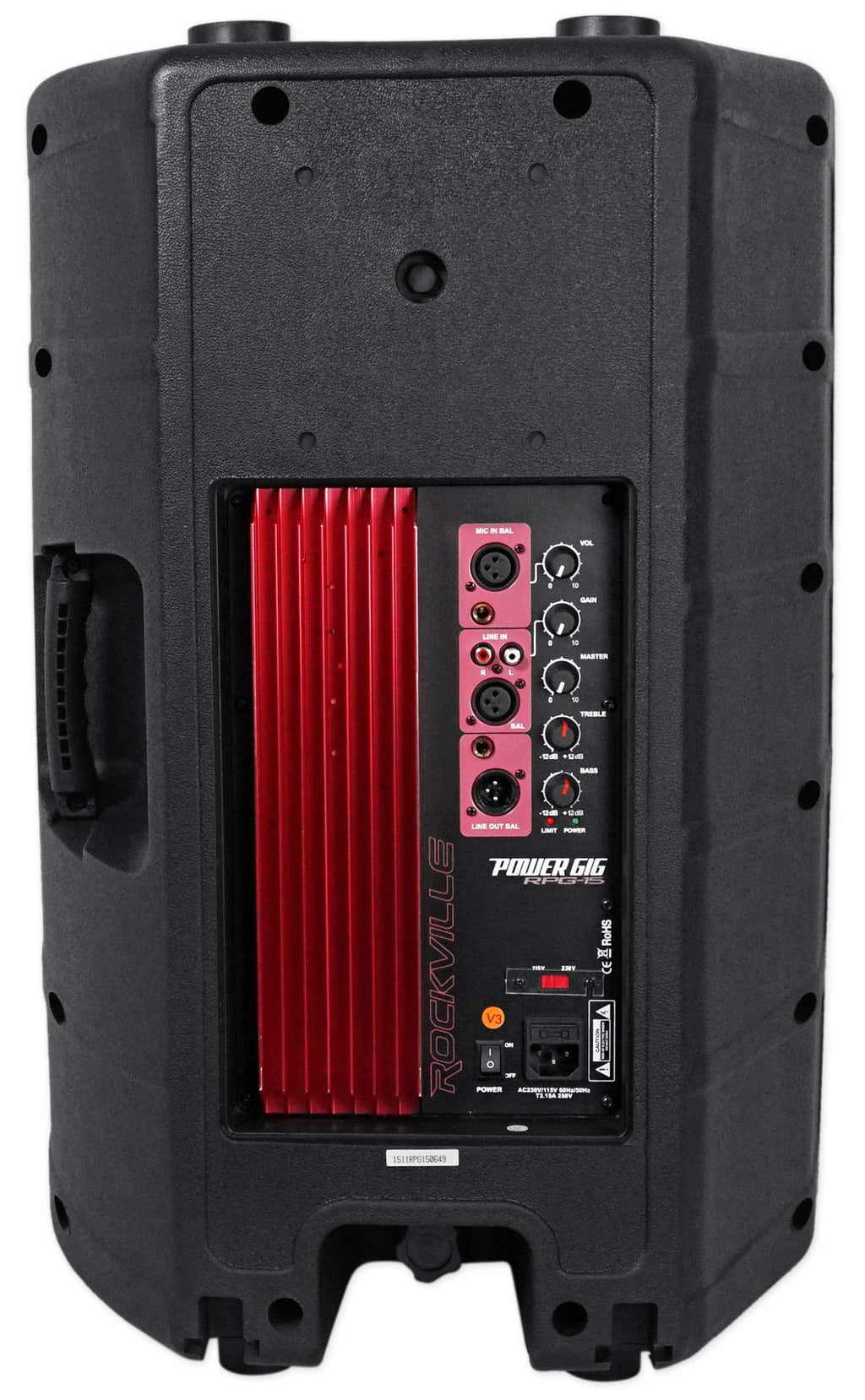 15" 1000W PA Speaker 2-Pack with Mics J72050
