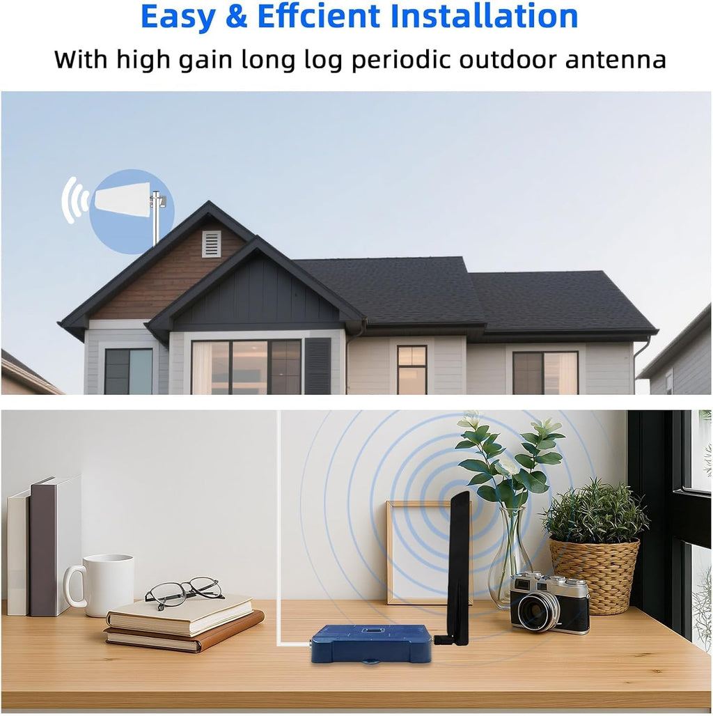 Cell Phone Signal Booster for Home Up to 7,000 sq ft Band 5/12/13/17 Light Blue C1701