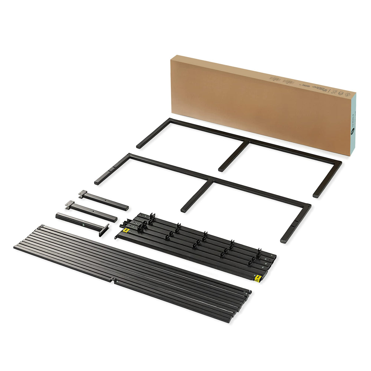 18 Inch Black Metal Platform Bed Frame U924715