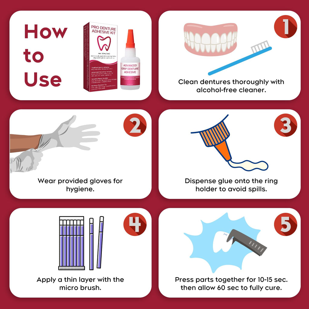 Fast-Setting Denture Repair Glue 1oz X34558