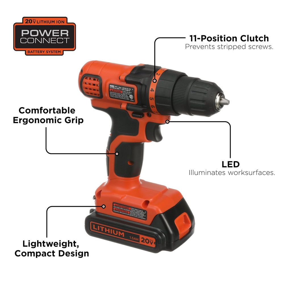 20V MAX Cordless Drill and Driver 3/8 Inch Q834