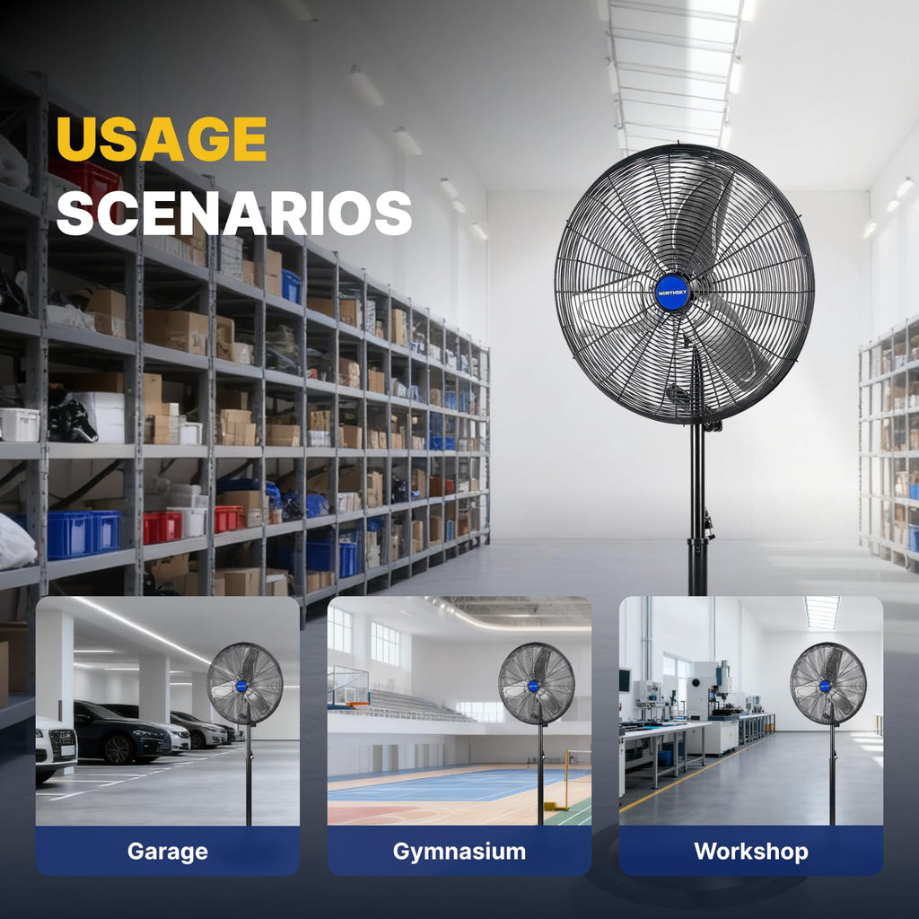 24 Inch 2 Speeds Pedestal Fan W81052