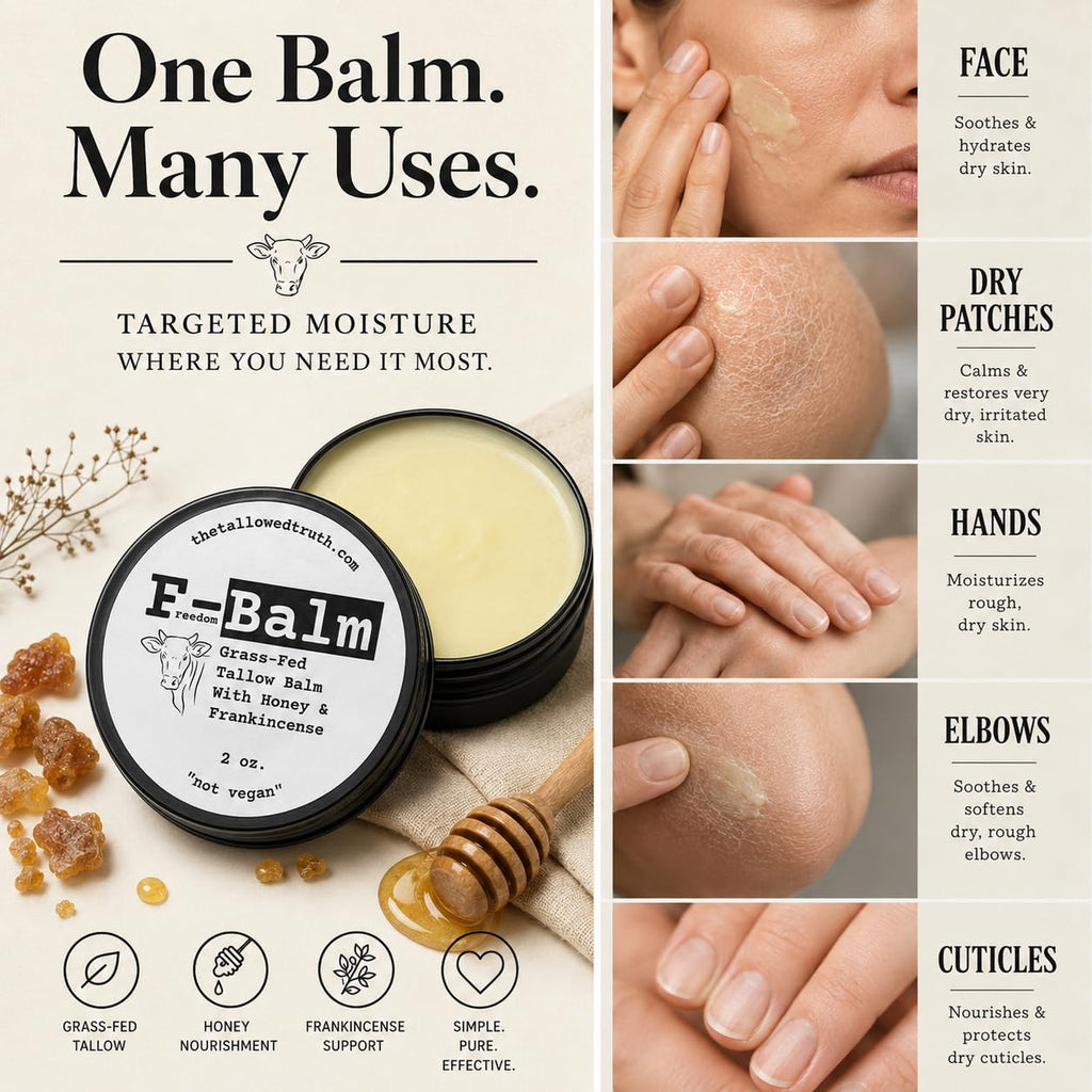 Beef Tallow and Honey Balm, 2 oz F884