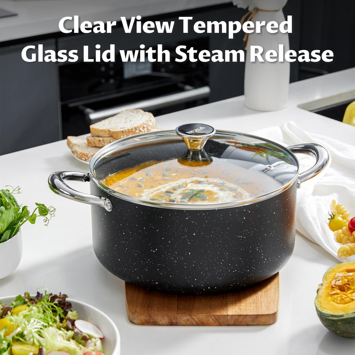 6 Quart Nonstick Stock Pot with Lid Z8053