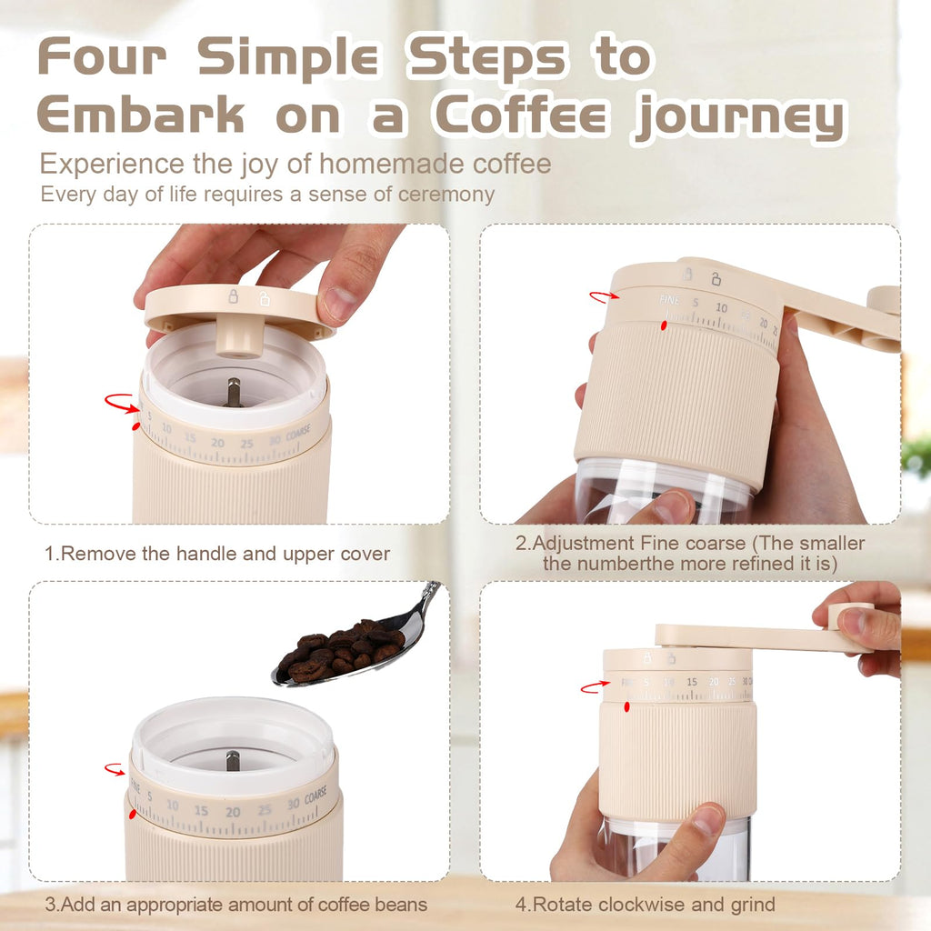 Manual Coffee Grinder with Ceramic Conical Burr S8610