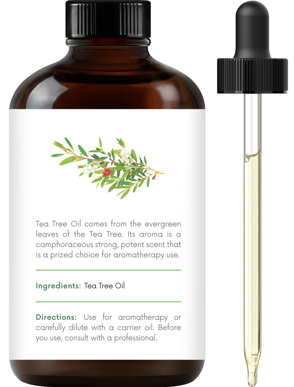 Peppermint Tea Tree Lavender Essential Oil Set 4 Fl. Oz I318