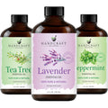 Peppermint Tea Tree Lavender Essential Oil Set 4 Fl. Oz I318