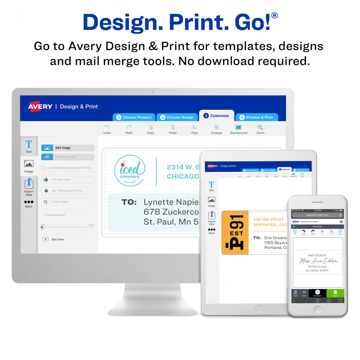 Printable Shipping Labels, 4" x 6", White, 20 Blank Address Labels Y246874