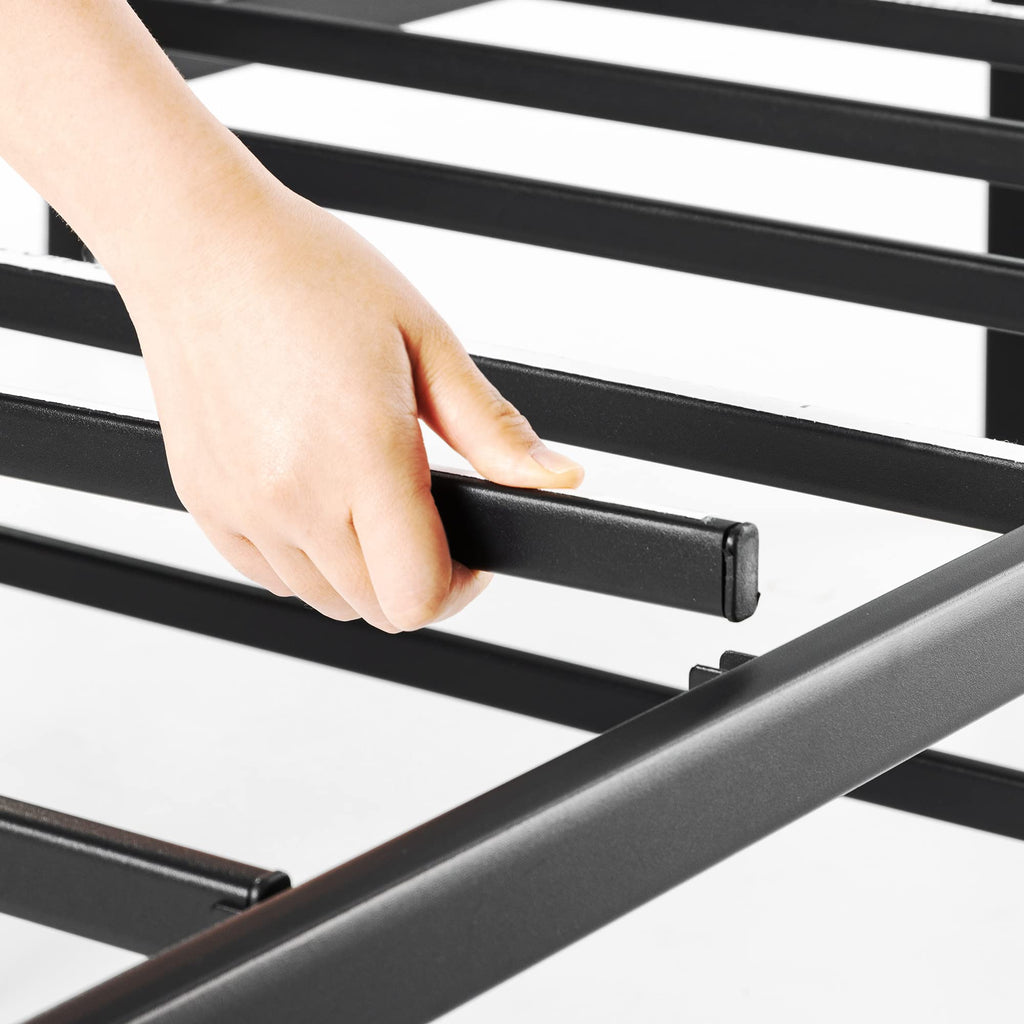 18 Inch Black Metal Platform Bed Frame U924715